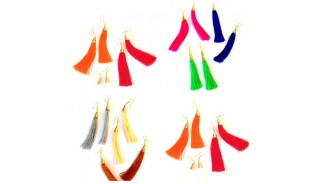 Bali Fashion Earrings Tassel Solid Color